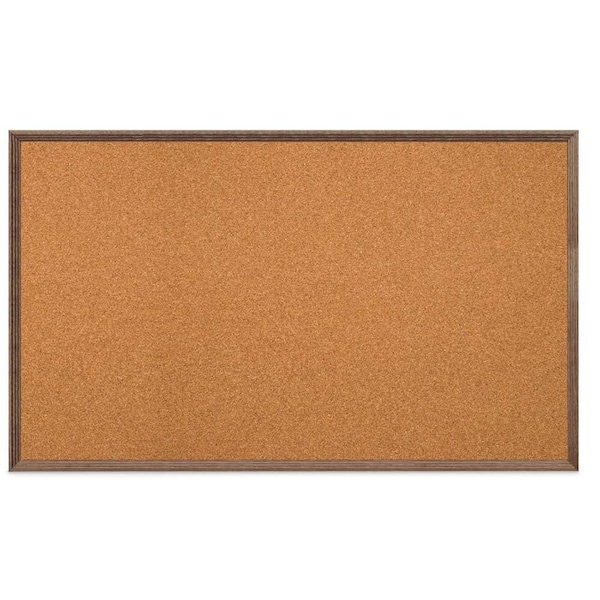 United Visual Products Decor Wood Combo Board, 72"x48", Cherry/White Porcelain & Cobalt UV705DEFAB-CHERRY-WHTPORC-COBACC - main
